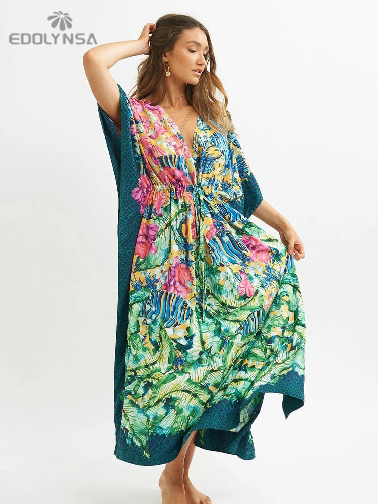 Bats Sleeve Loose Beach Dress