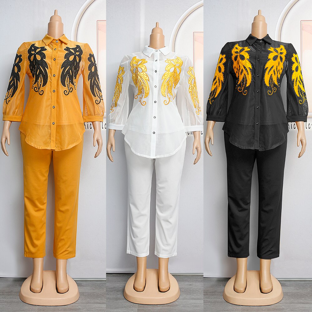 Office Lady 3pc Pants Suits