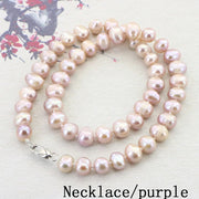 White Pearl Necklace Earring Bracelet Sets