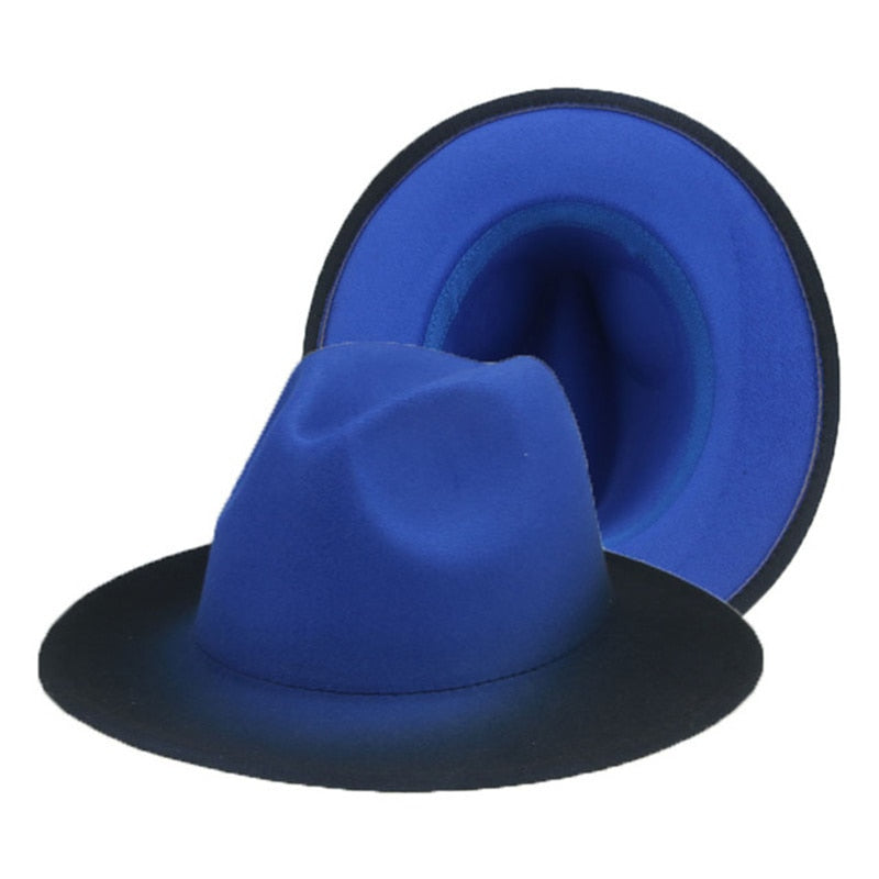 Men Gradient Color Luxury Fedoras