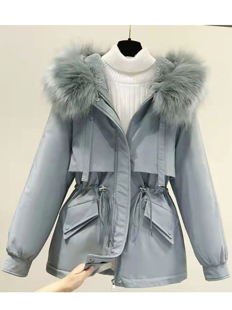 Big Fur Hooded Parka Down Coat