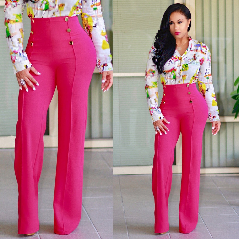 High Waist Long Pants