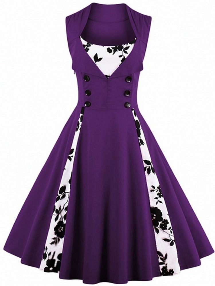 Rockabilly Swing Sleeveless Pin Up Dresses