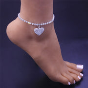 Huitan Rhinestone Anklets