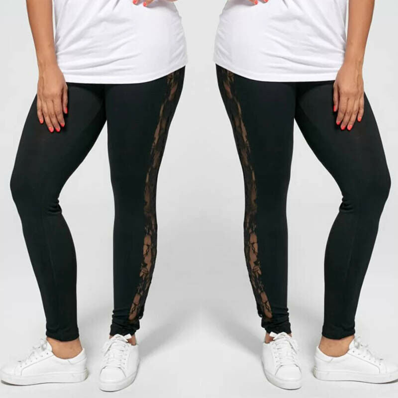 Cut Out Black High Waist Leggings