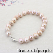 White Pearl Necklace Earring Bracelet Sets