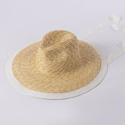 Belt Strap Straw Wide Brim Panama Hats