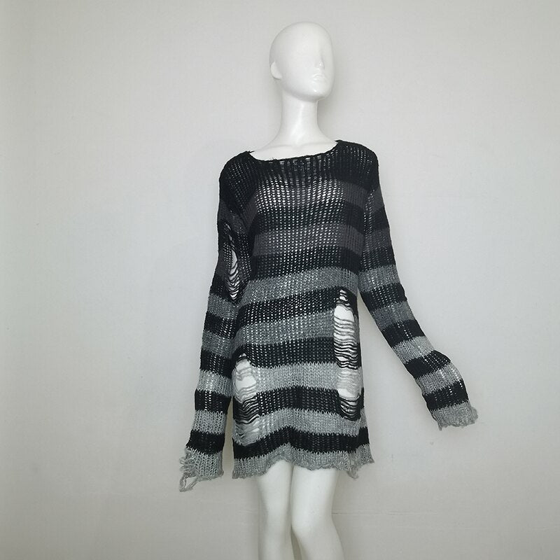 Gothic Hollow Out Sweater Dresses