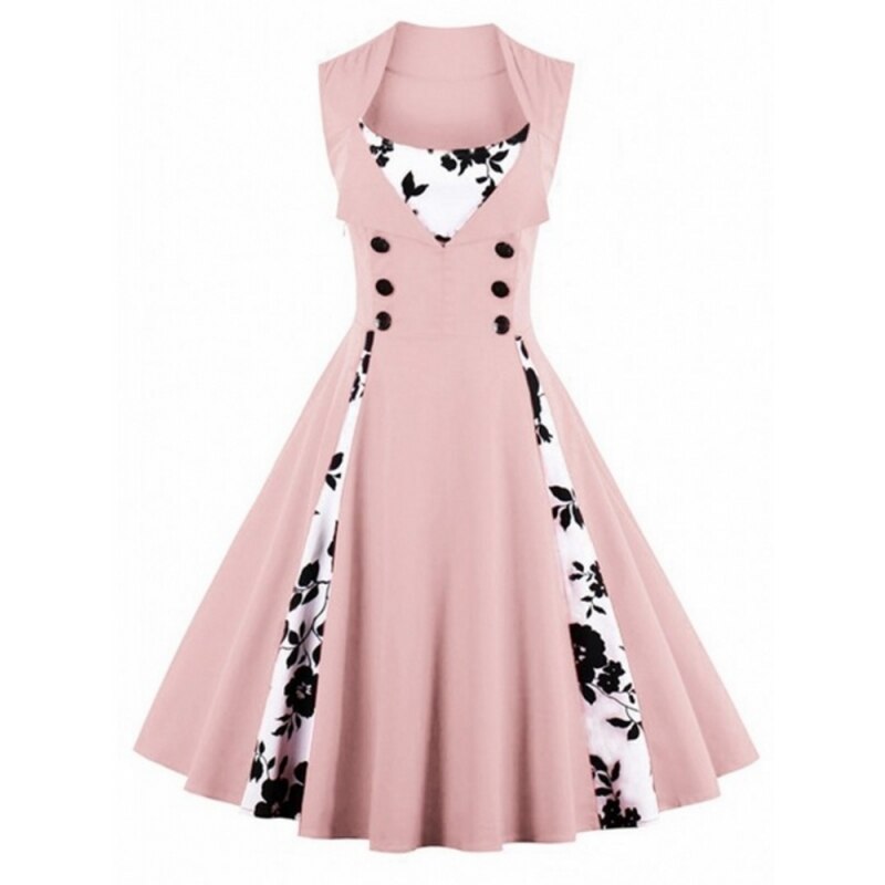 Rockabilly Swing Sleeveless Pin Up Dresses