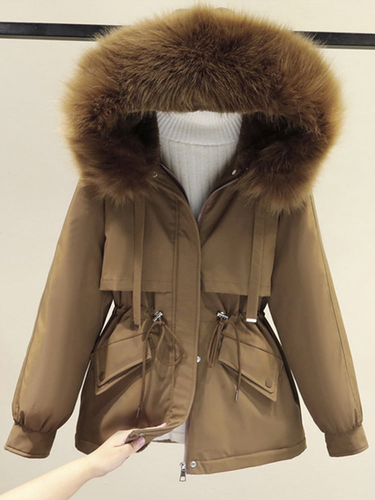 Big Fur Hooded Parka Down Coat