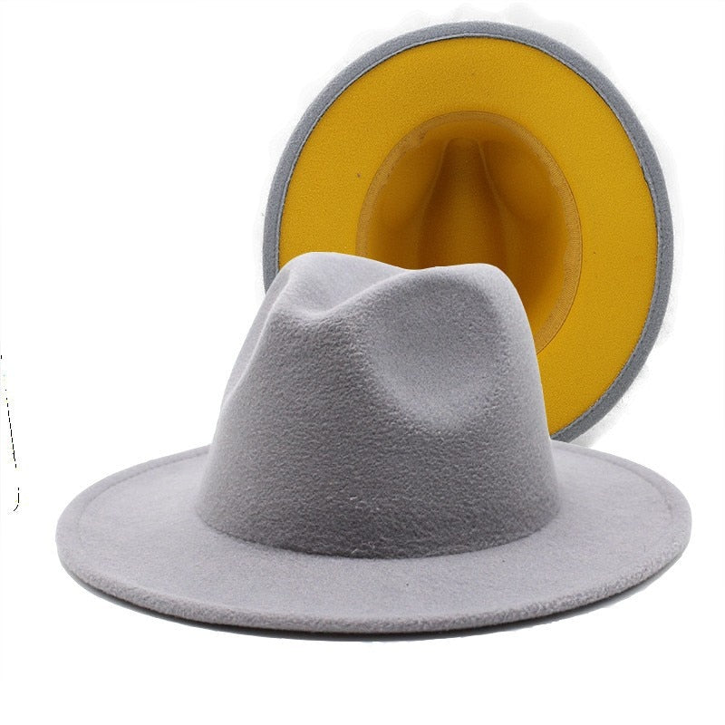 Unisex Vintage Wide Brim Fedora Hats