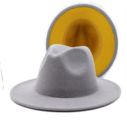 Vintage Unisex Wide Brim Wool Felt Fedora