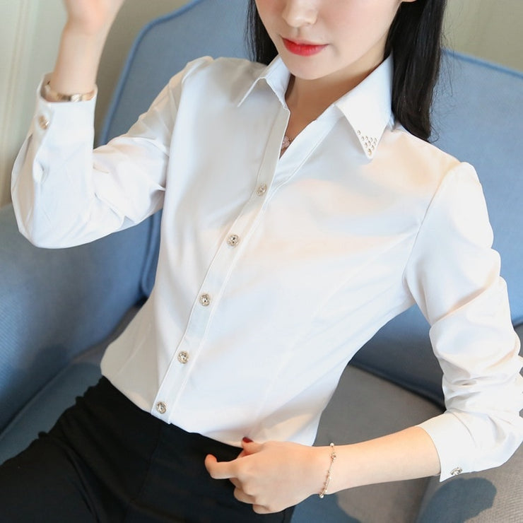 Long Sleeve Slim Fit Office Lady Blouses