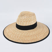 Belt Strap Straw Wide Brim Panama Hats