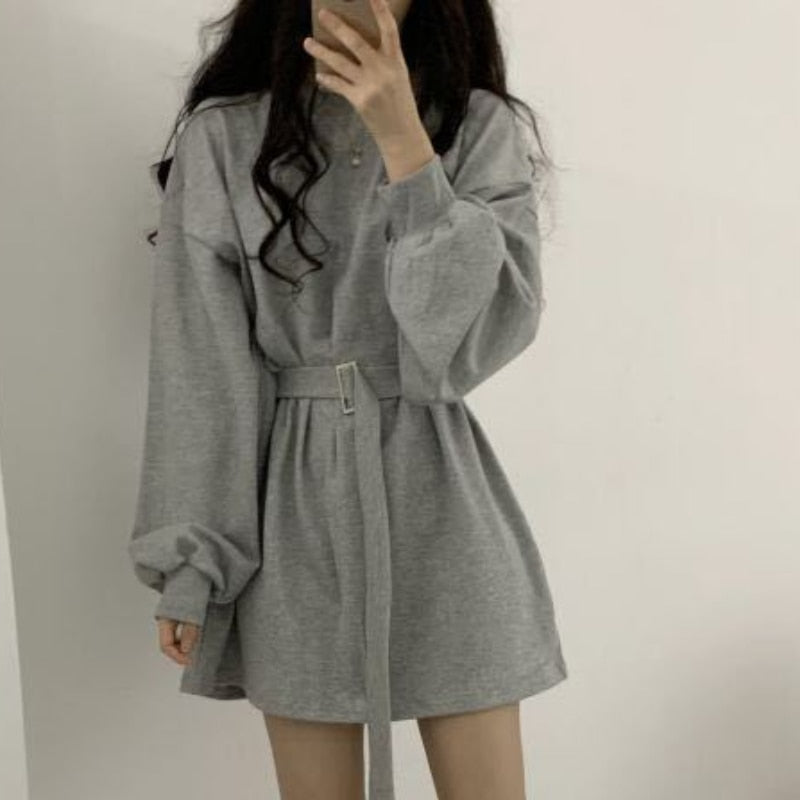 Loose High Waist Sweater Dress