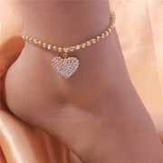 Huitan Rhinestone Anklets