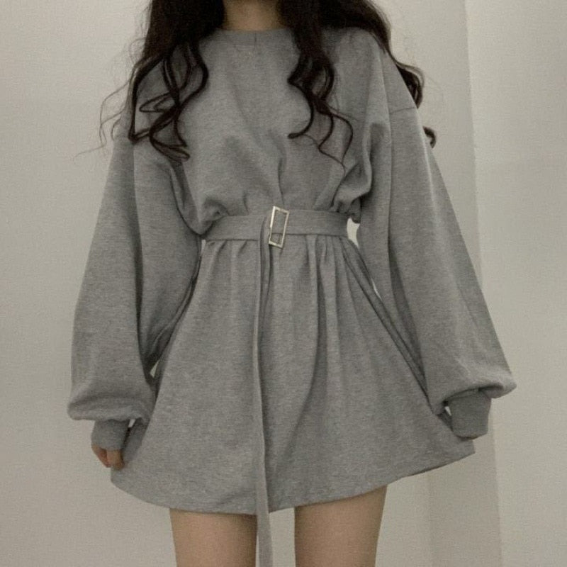 Loose High Waist Sweater Dress