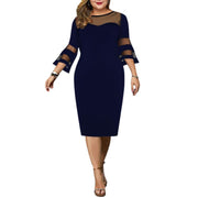 OL Mesh Sleeve Casual Dresses