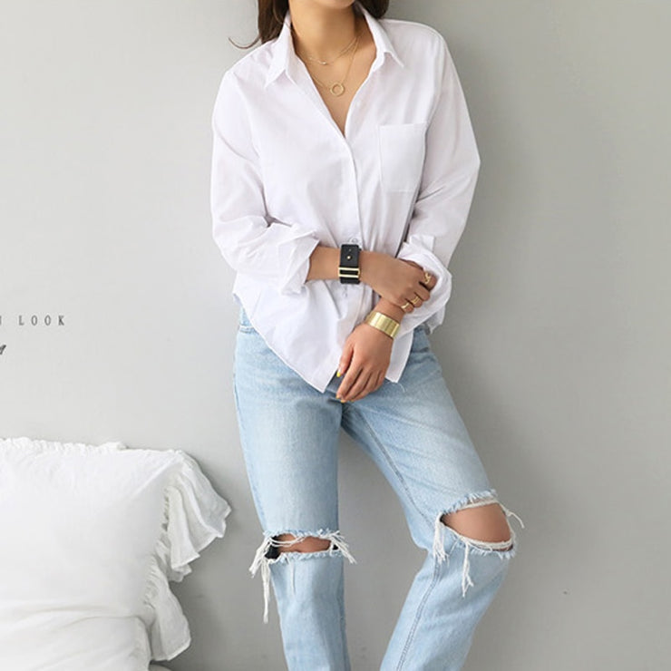 Long Sleeve Loose Blouses