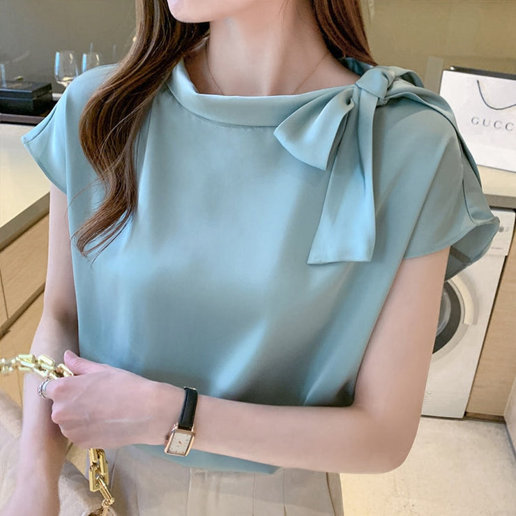 Silk Bow Blouse