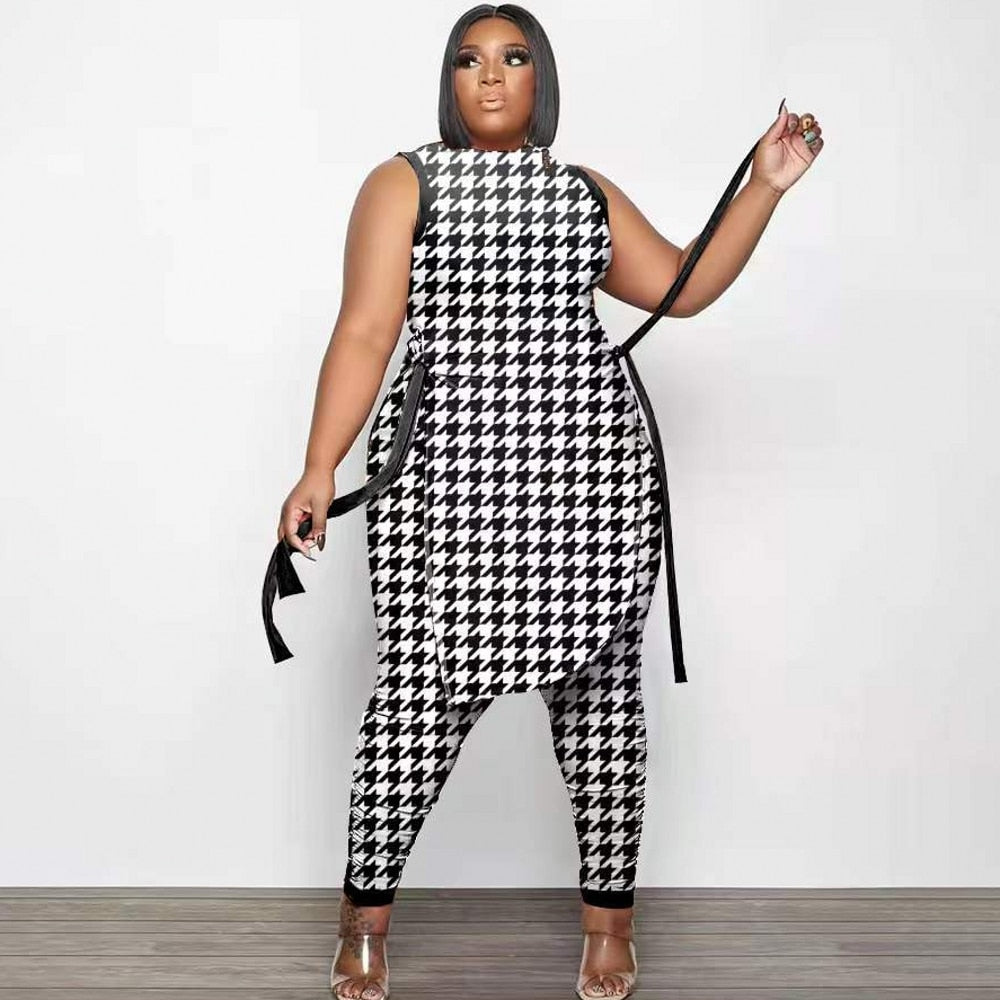 2 Piece Sleeveless Pants Suit