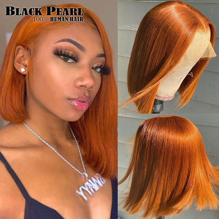 Ginger Lace Front Human Hair Brazilian wigs