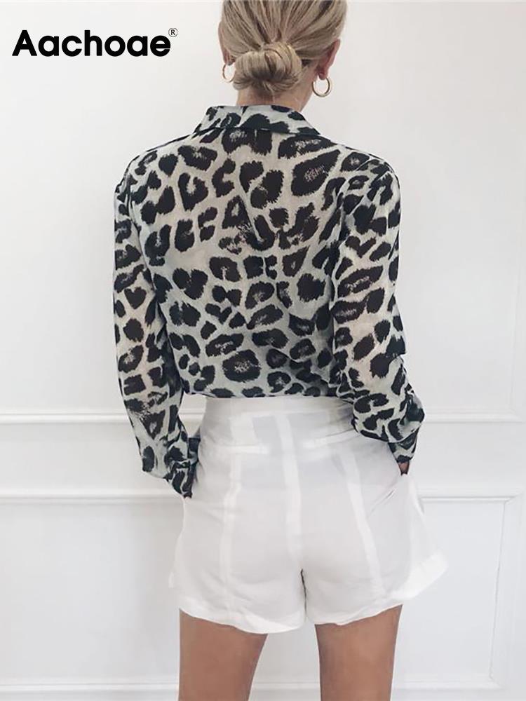 Vintage Leopard Print Blouse