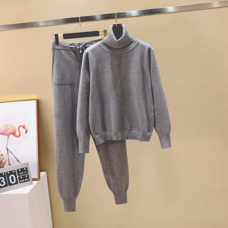 2pc Turtleneck Knitted Sweater & Pants