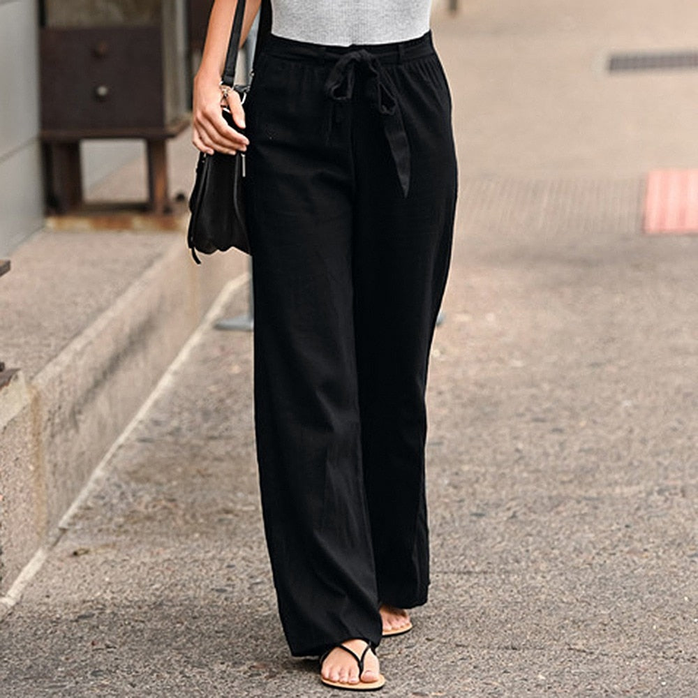 Ankle-length Linen Pants