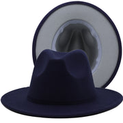 Vintage Unisex Wide Brim Wool Felt Fedora