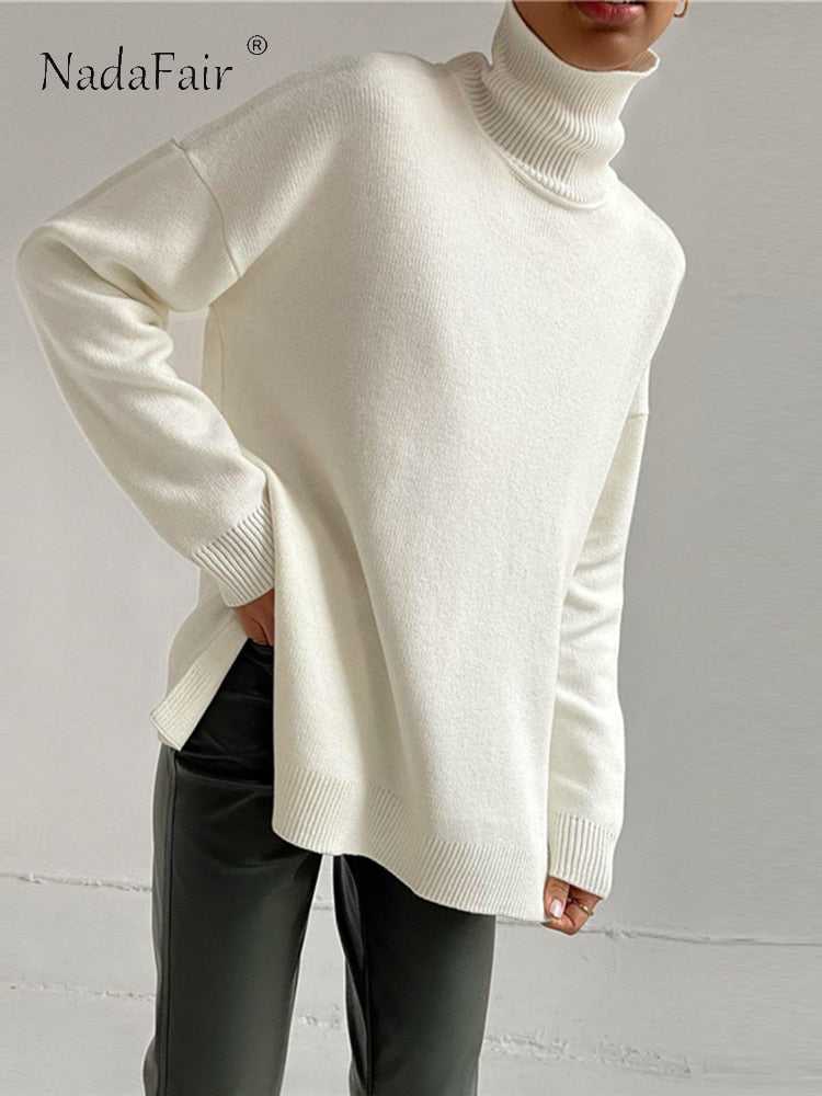 Split Autumn Long Thick Sweaters