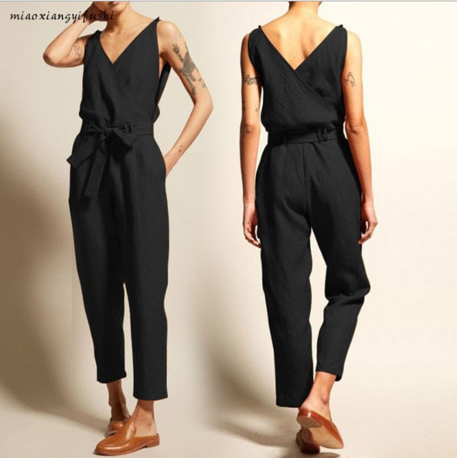 Women Casual Sleeveless Bodysuit