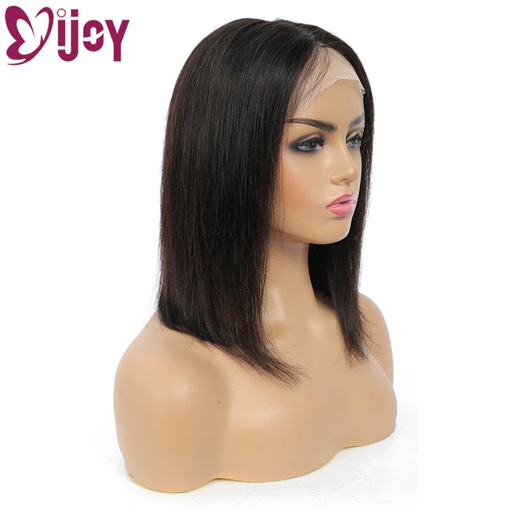 T Part Lace Human Hair Short Bob Wig