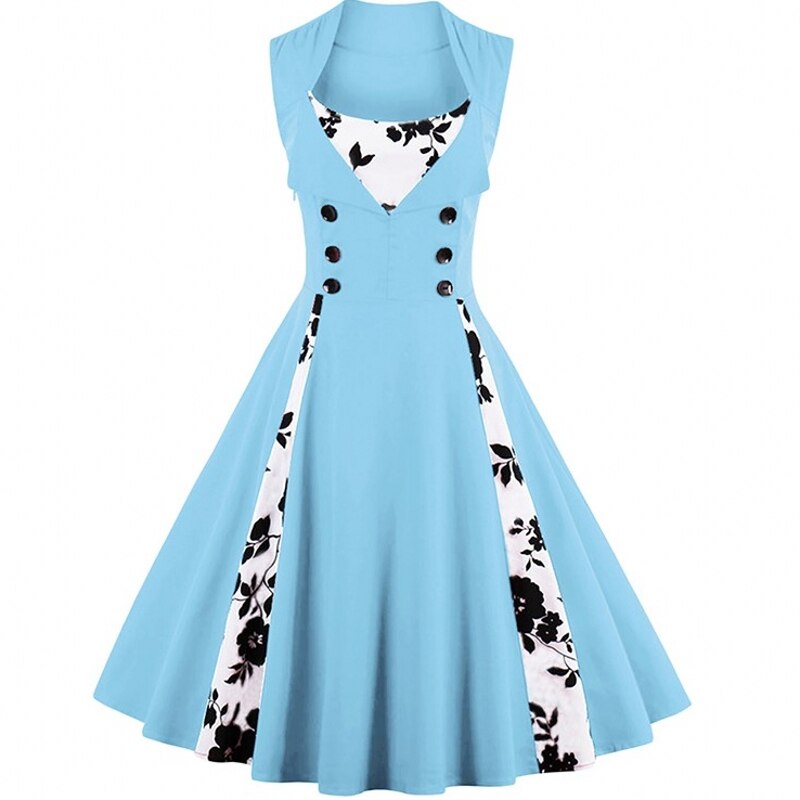 Rockabilly Swing Sleeveless Pin Up Dresses