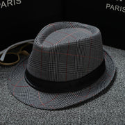 Unisex Plaid Fedoras Hats