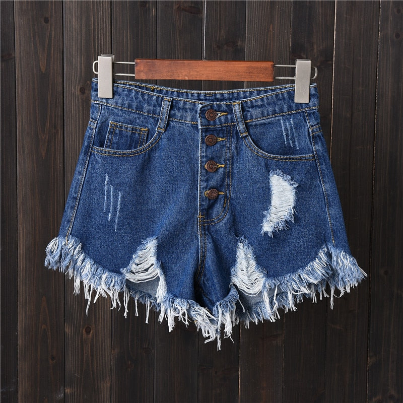 Frayed Ripped Shorts