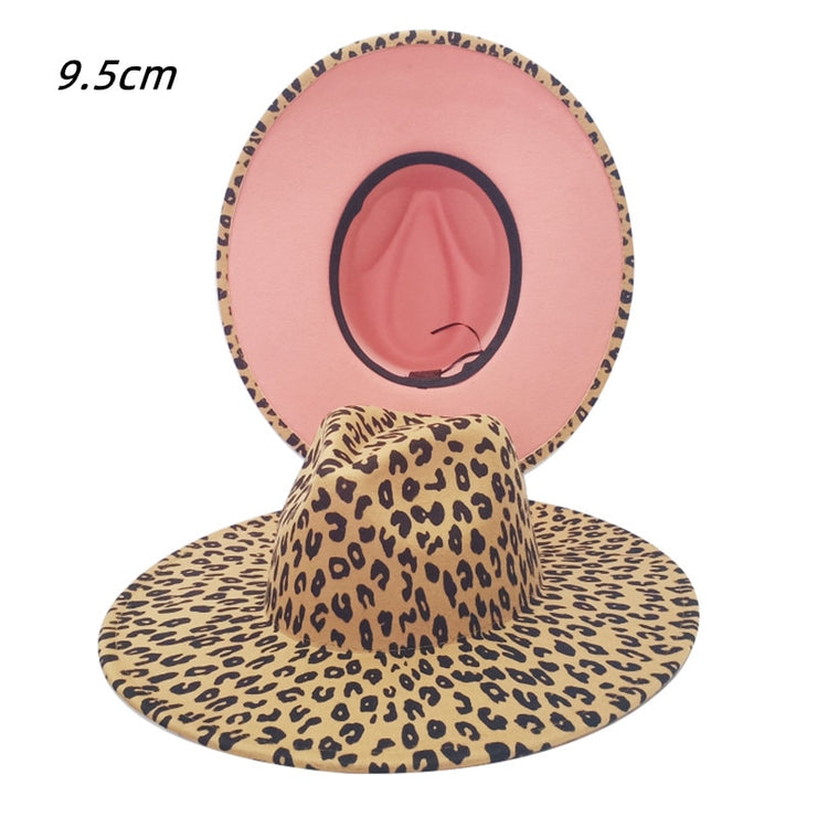 Four Seasons Unisex Inner Leopard Fedoras