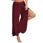 Wide Leg Yoga Split Workout Pants