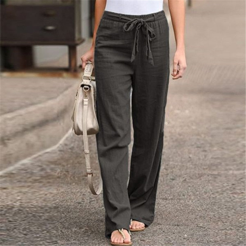 Ankle-length Linen Pants