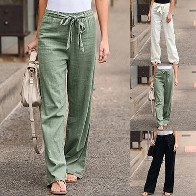 Ankle-length Linen Pants