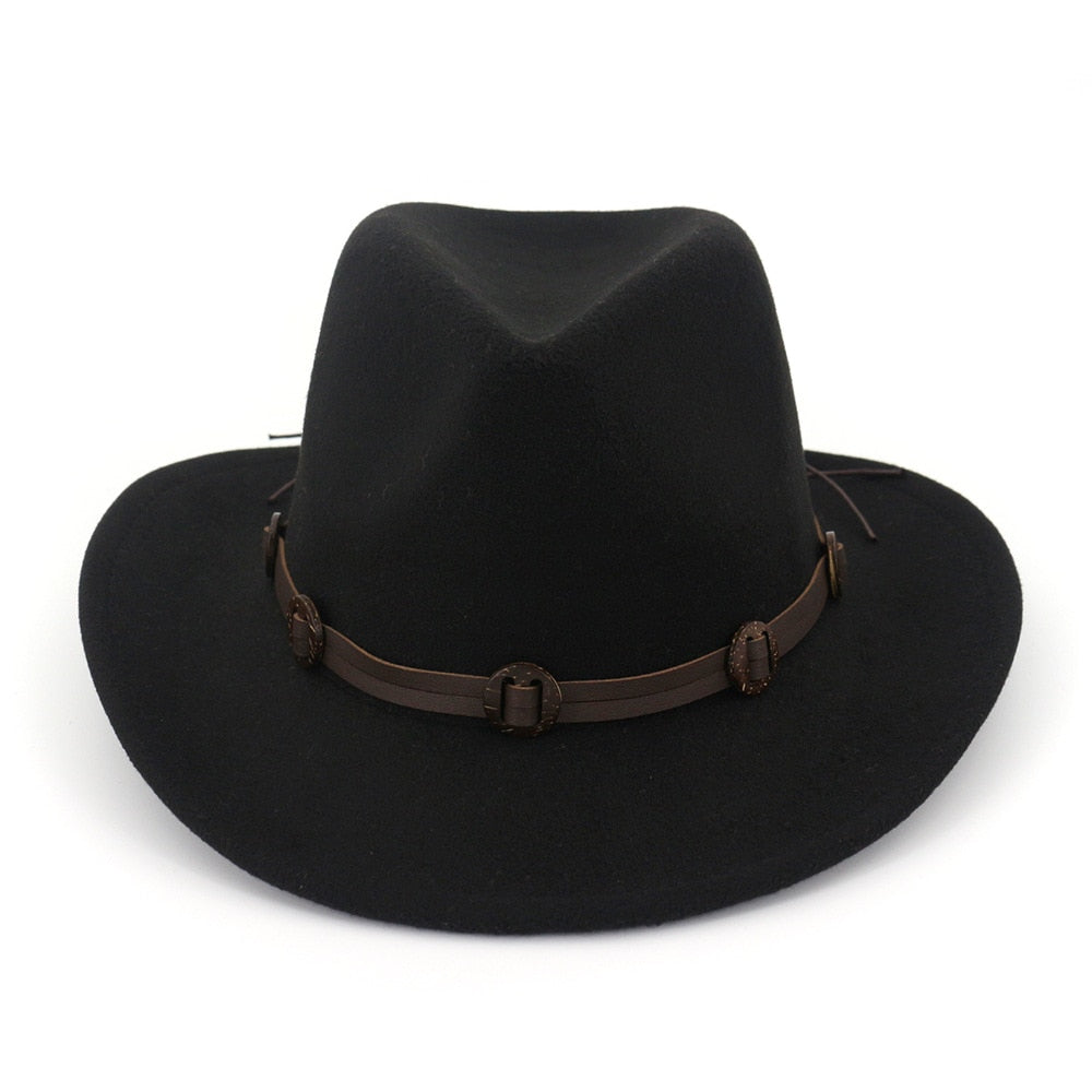 Cowboy Cowgirl  Leather band Fedora