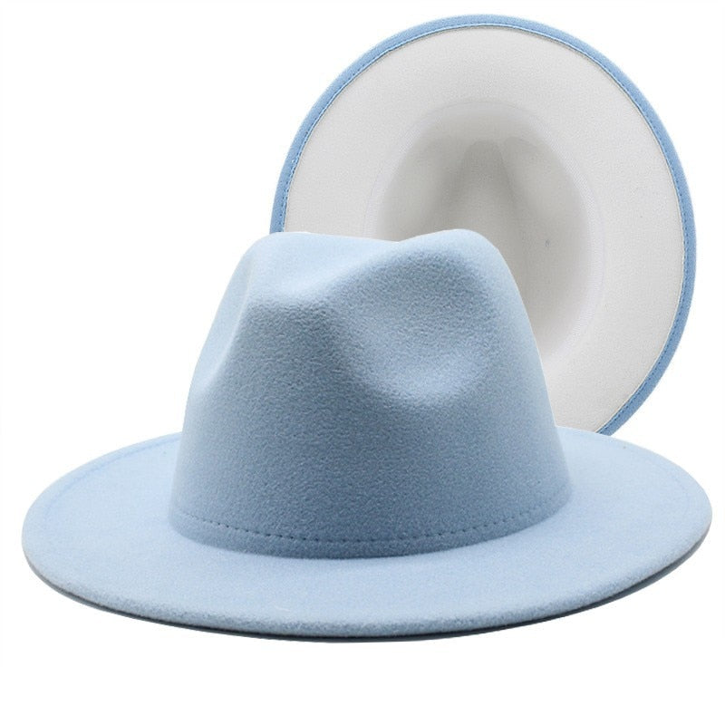 Unisex Vintage Wide Brim Fedora Hats