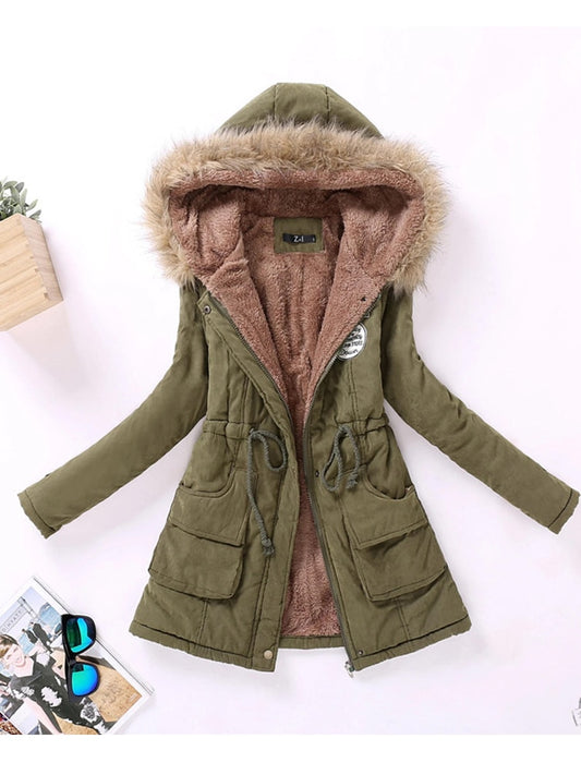 Thick Medium-Long Parka Coat