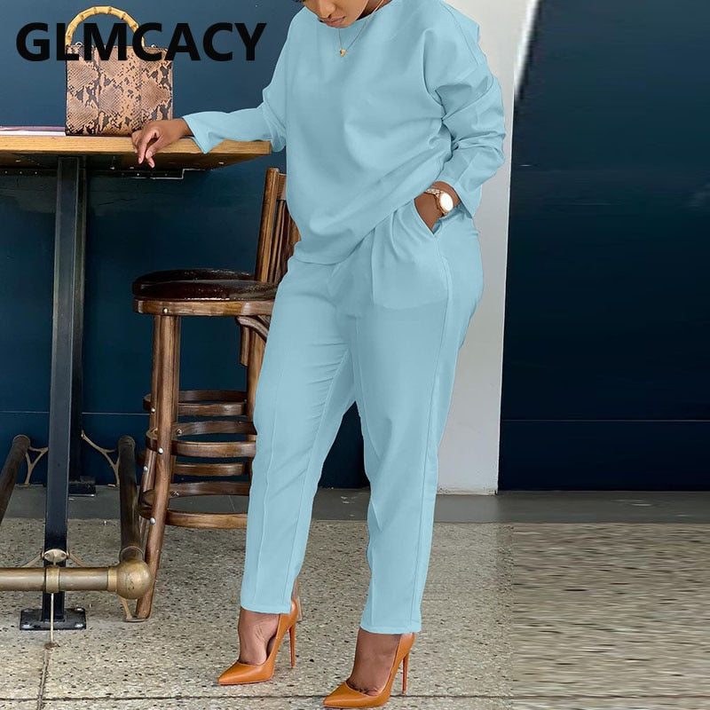 2pc Casual Slim Tracksuits