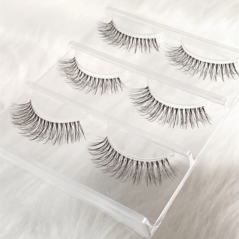 3D Mink Lashes Natural Short Full Strip