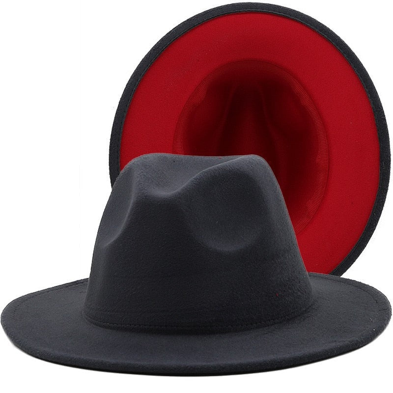 Unisex Vintage Wide Brim Fedora Hats