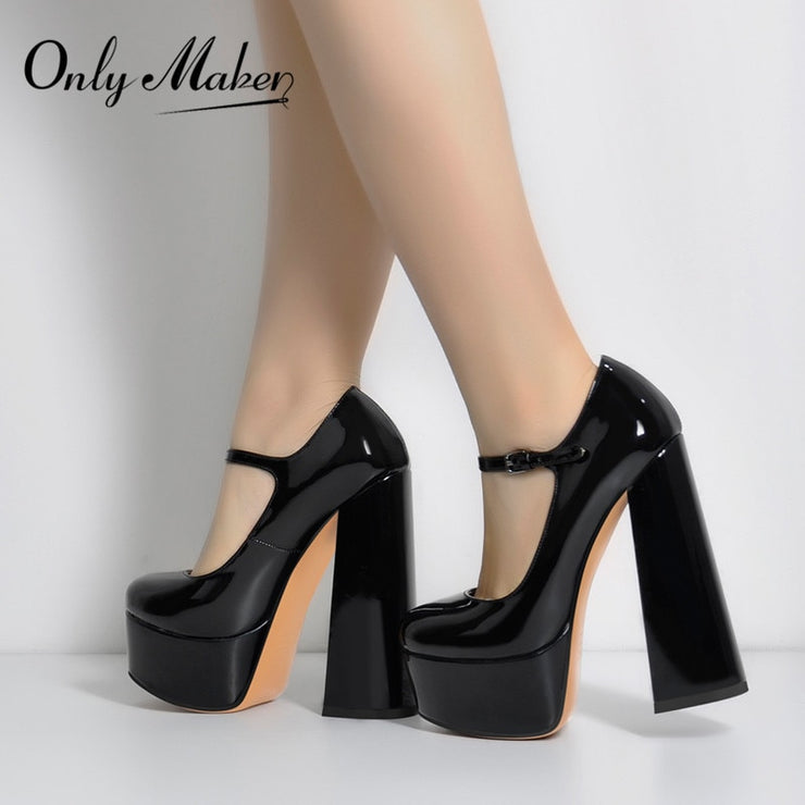 Mary-Jane 16CM Ankle Strap High Heels