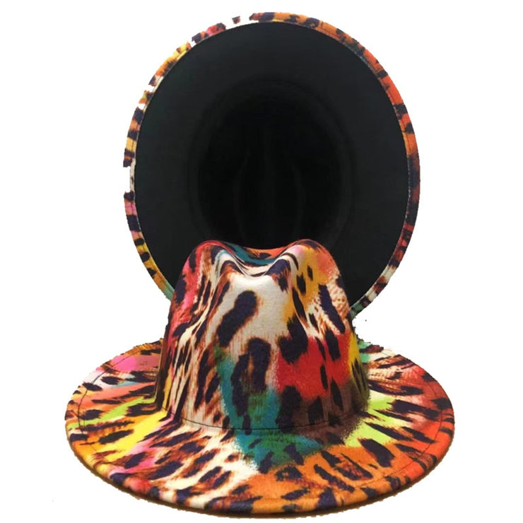 Four Seasons Unisex Inner Leopard Fedoras