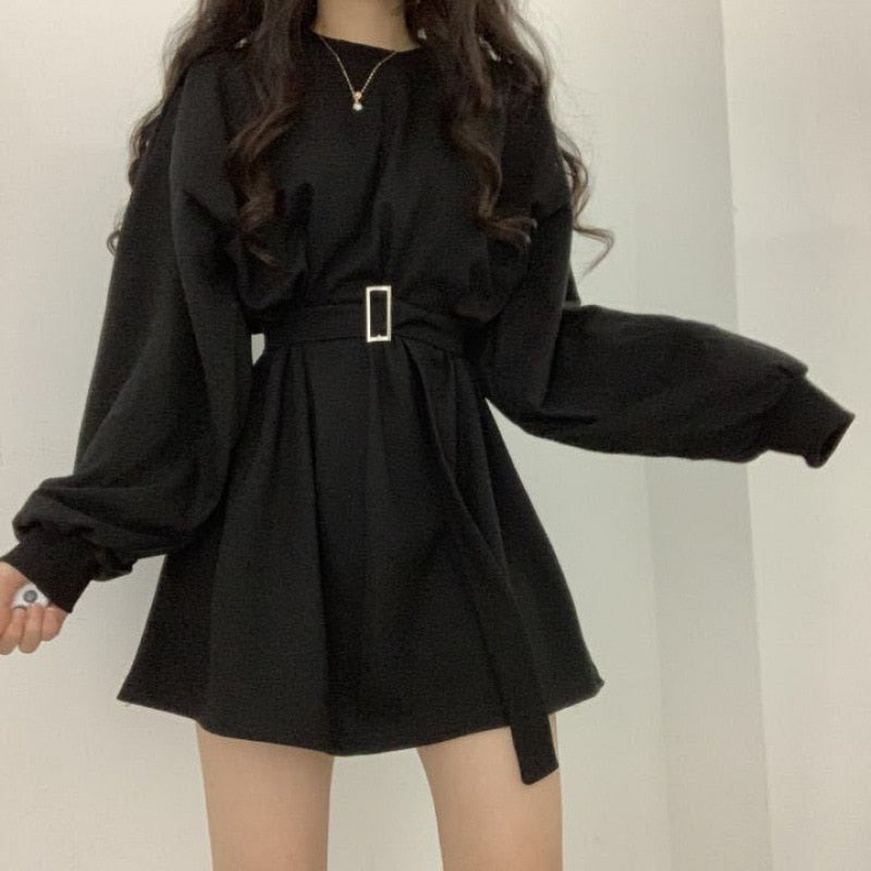 Loose High Waist Sweater Dress