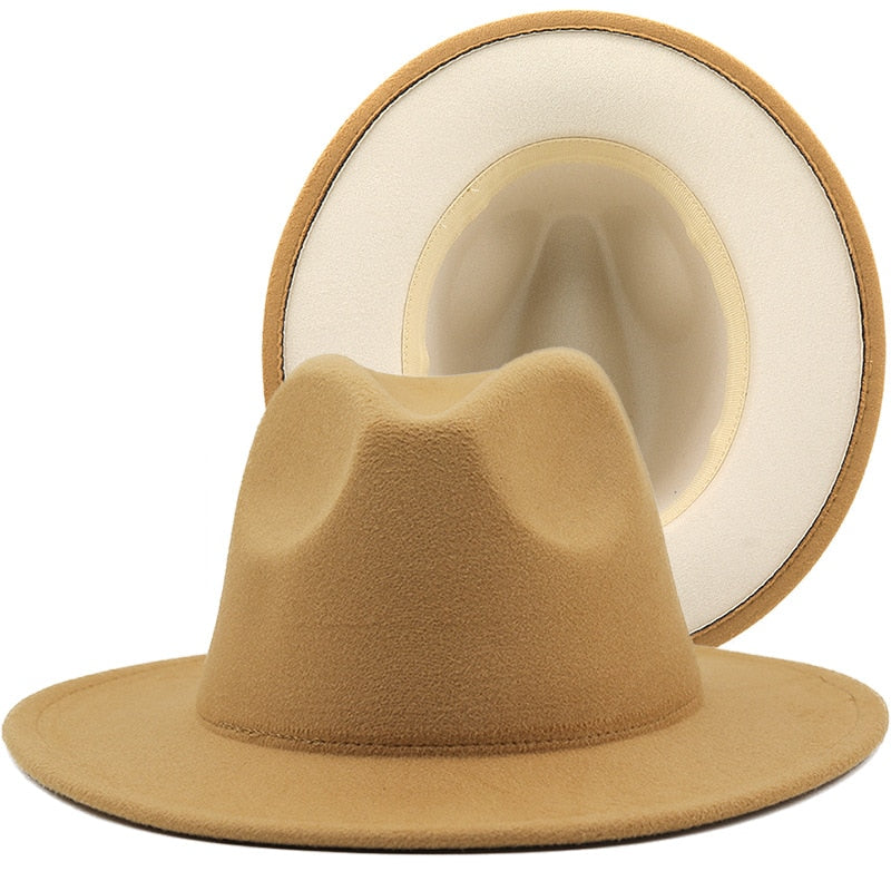 Unisex Vintage Wide Brim Fedora Hats